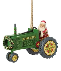 Jim Shore John Deere Collection Santa In John Deere Tractor Hanging Ornament