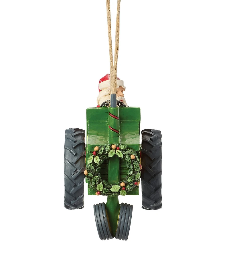 Jim Shore John Deere Collection Santa In John Deere Tractor Hanging Ornament
