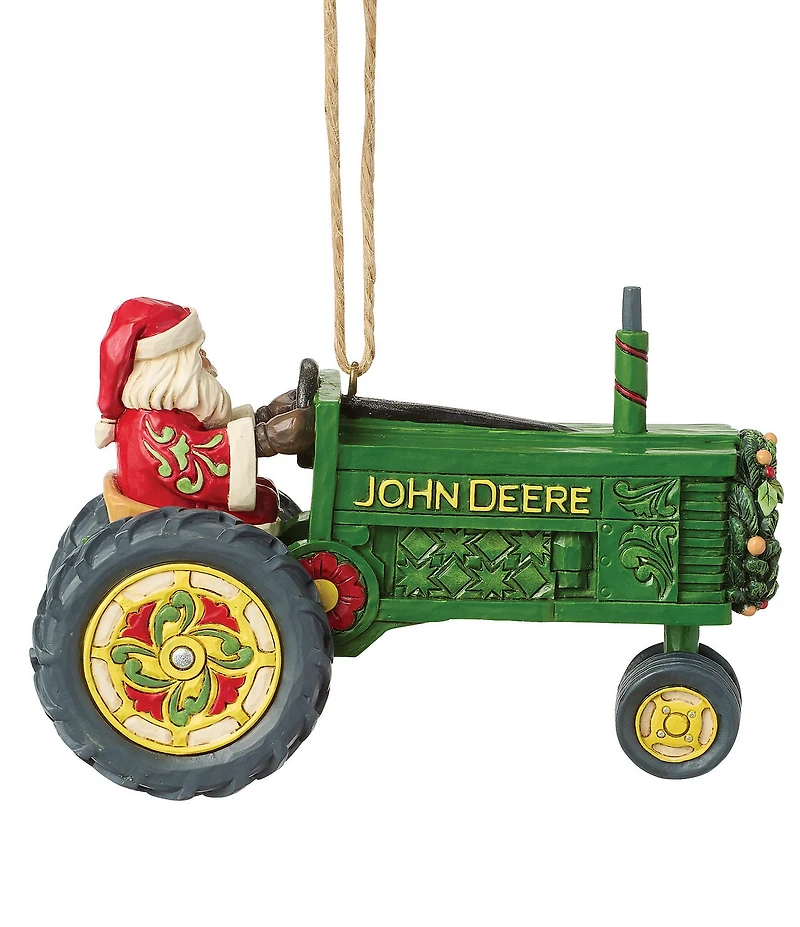 Jim Shore John Deere Collection Santa In John Deere Tractor Hanging Ornament