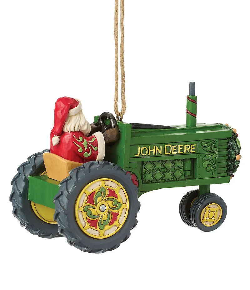 Jim Shore John Deere Collection Santa In John Deere Tractor Hanging Ornament