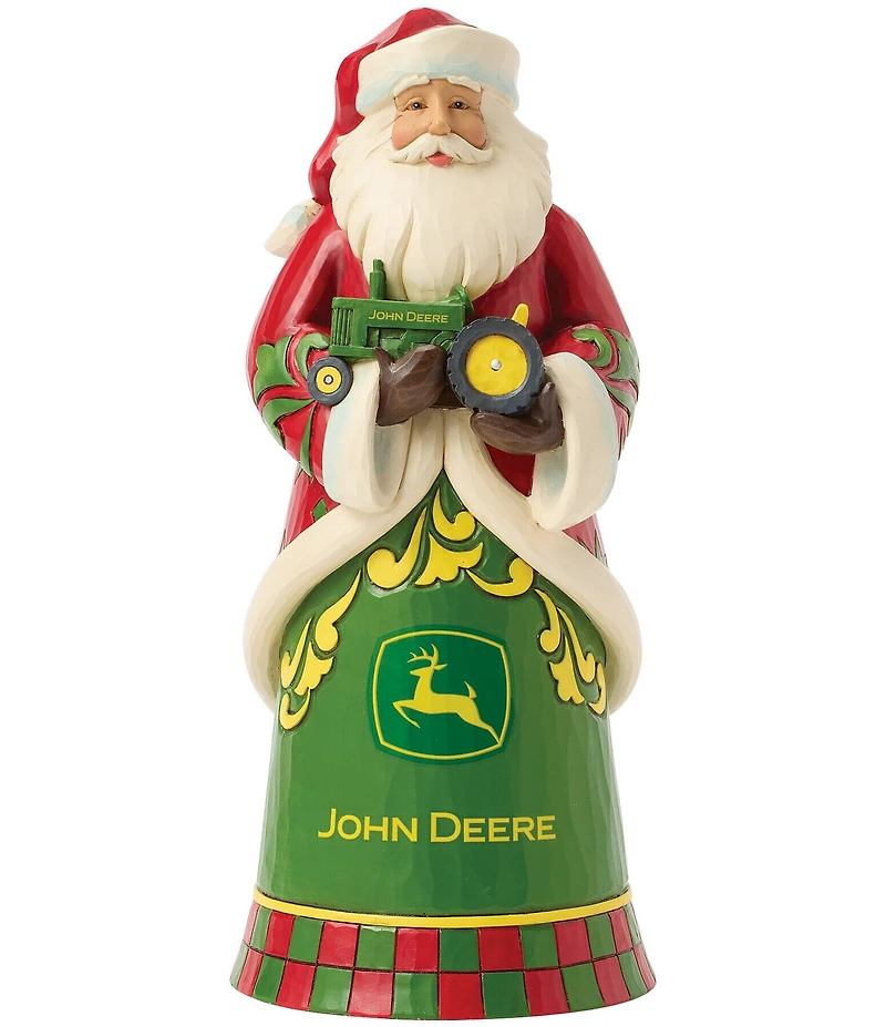 Jim Shore John Deere Collection Santa with John Deer Tractor Figurine