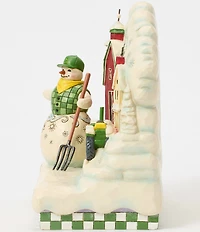 Jim Shore John Deere Collection Snowman Farm Scene Figurine