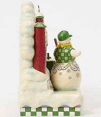 Jim Shore John Deere Collection Snowman Farm Scene Figurine