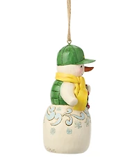 Jim Shore John Deere Collection Snowman Holding Wreath Hanging Ornament