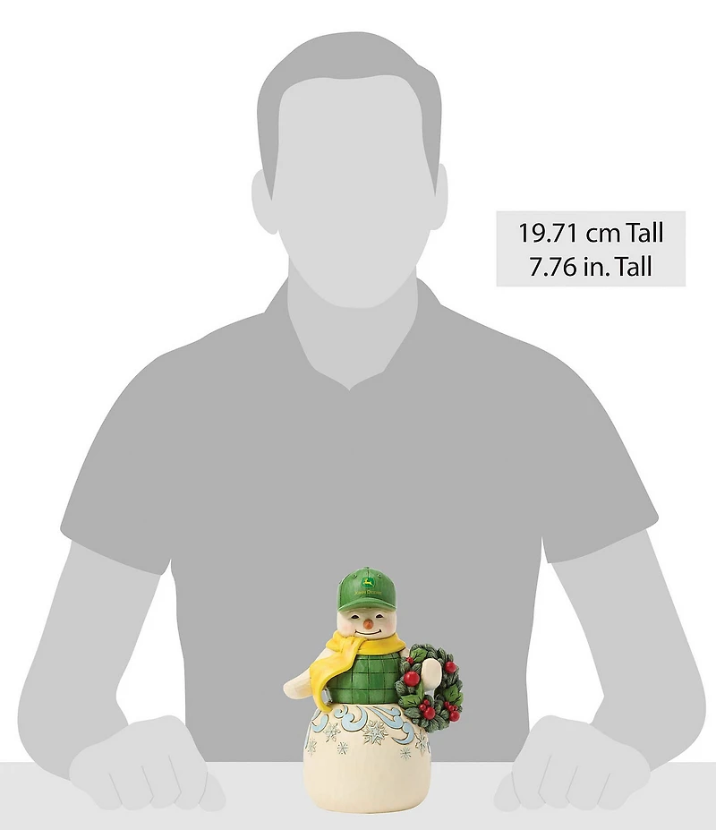 Jim Shore John Deere Collection Snowman in John Deere Hat Figurine