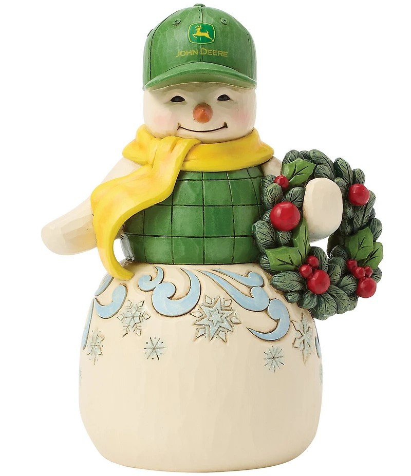 Jim Shore John Deere Collection Snowman in John Deere Hat Figurine