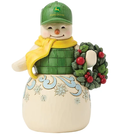 Jim Shore John Deere Collection Snowman in John Deere Hat Figurine