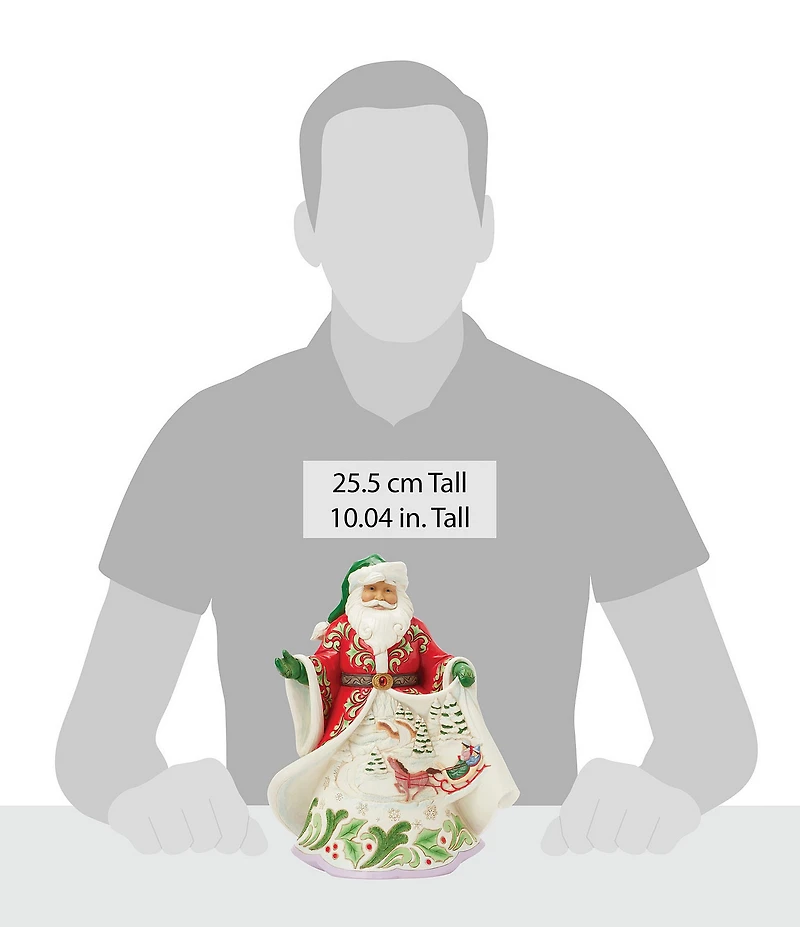 Jim Shore Magical Sleigh Ride Santa Winter Scene Musical Figurine