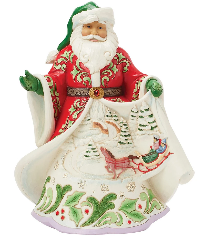 Jim Shore Magical Sleigh Ride Santa Winter Scene Musical Figurine