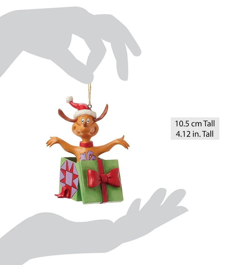 Jim Shore Max In Present Ornament