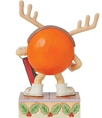 Jim Shore M&M'S® Orange Character Reindeer with Stand of Bells Figurine