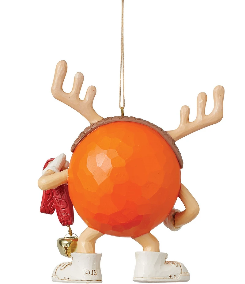 Jim Shore M&M'S® Orange Character with Strand of Bells Hanging Ornament