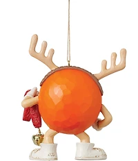 Jim Shore M&M'S® Orange Character with Strand of Bells Hanging Ornament