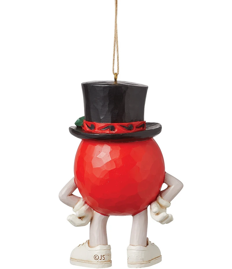 Jim Shore M&M's® Red Character with Top Hat Hanging Ornament