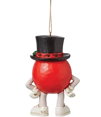 Jim Shore M&M's® Red Character with Top Hat Hanging Ornament