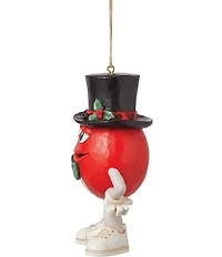Jim Shore M&M's® Red Character with Top Hat Hanging Ornament