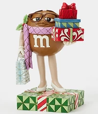 Jim Shore M&M's Collection Brown Character with Presents Figurine