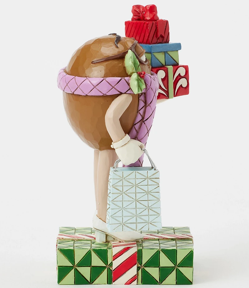 Jim Shore M&M's Collection Brown Character with Presents Figurine