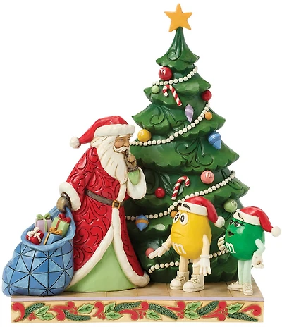 Jim Shore M&M's Collection He Exists! Santa with M&M's Characters Figurine