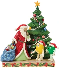 Jim Shore M&M's Collection He Exists! Santa with M&M's Characters Figurine