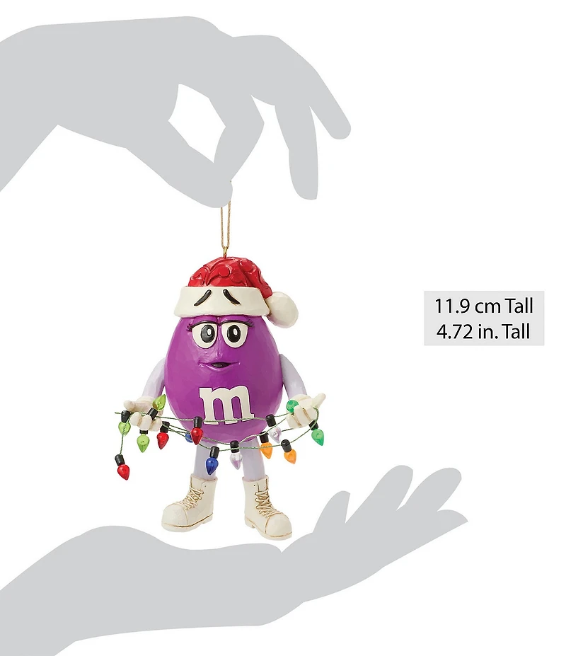 Jim Shore M&M'S Collection Purple Character String of Lights Ornament