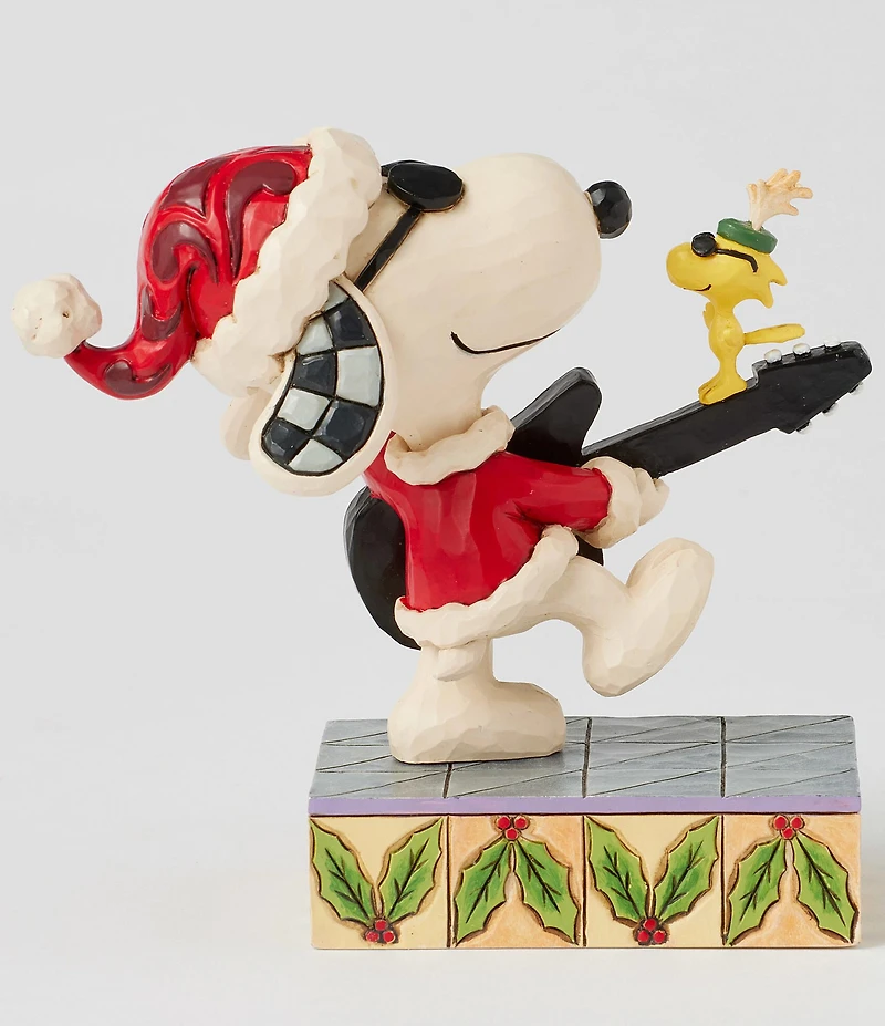 Jim Shore Peanut Collection Snoopy & Woodstock Rock 'n' Roll Duo Figurine