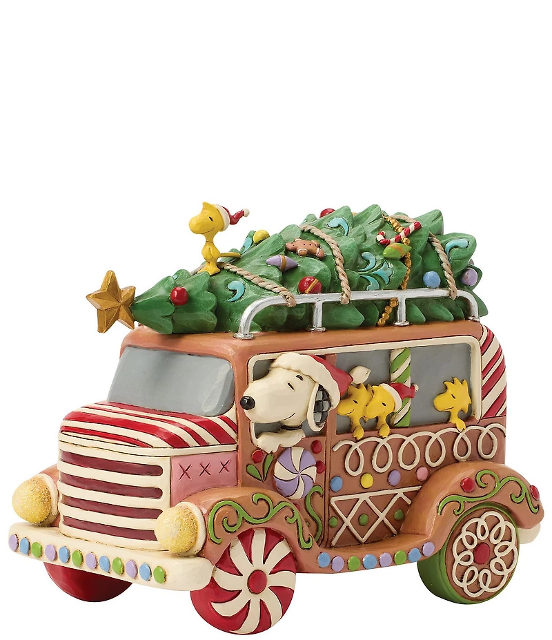 Jim Shore Peanuts Collection Peanuts Gingerbread Joyride Van Figurine