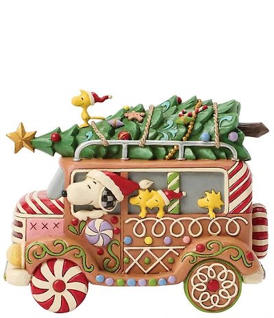 Jim Shore Peanuts Collection Peanuts Gingerbread Joyride Van Figurine