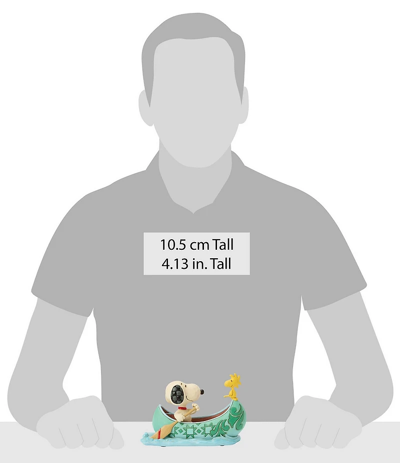 Jim Shore Peanuts Collection Snoopy and Woodstock in Canoe Figurine