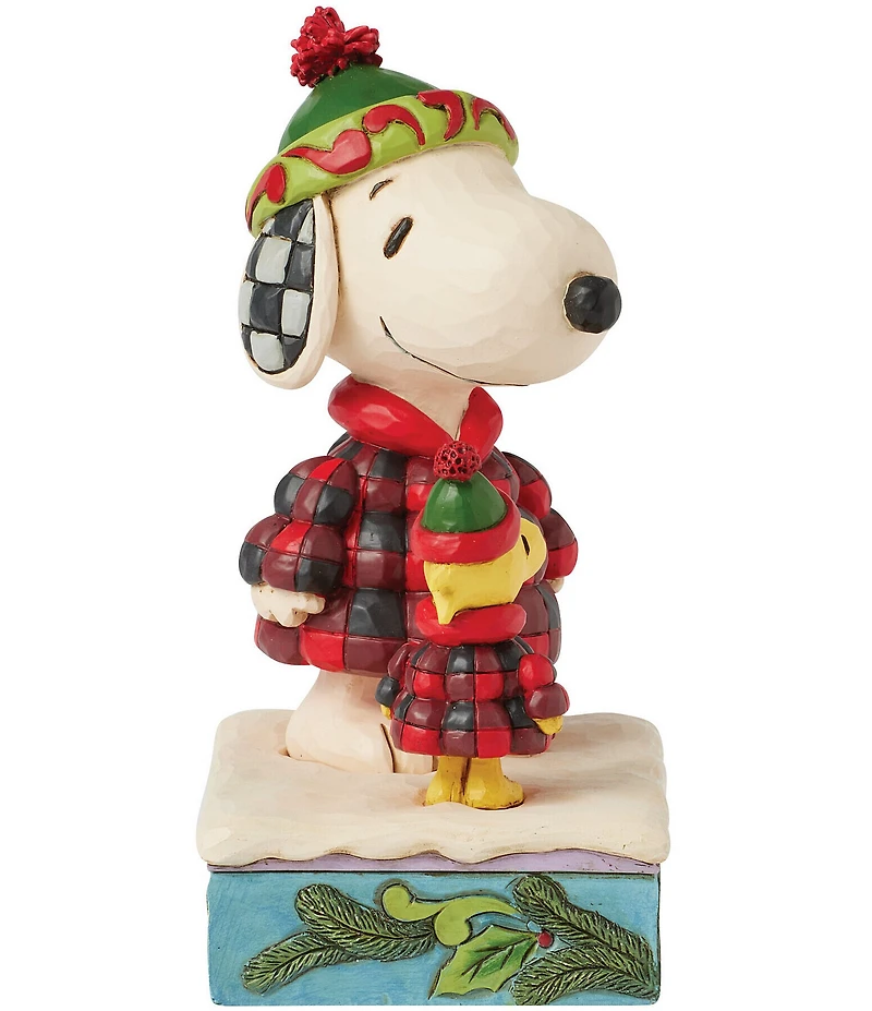 Jim Shore Peanuts Collection Snoopy and Woodstock Puffer Figurine