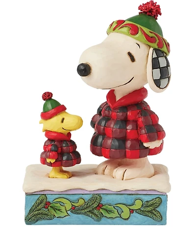 Jim Shore Peanuts Collection Snoopy and Woodstock Puffer Figurine