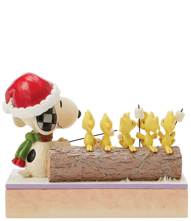 Jim Shore Peanuts Collection Snoopy and Woodstock's Light-Up Campfire Figurine