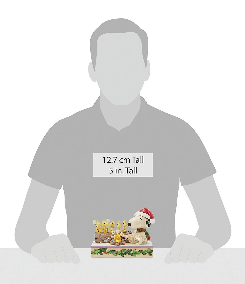 Jim Shore Peanuts Collection Snoopy and Woodstock's Light-Up Campfire Figurine