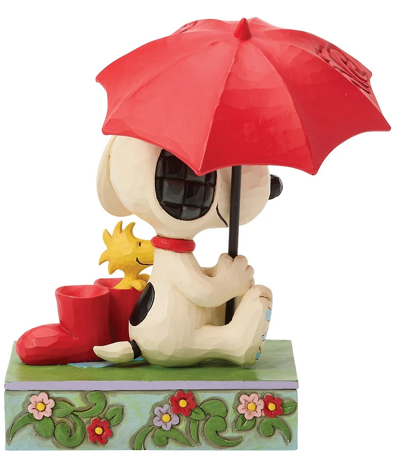 Jim Shore Peanuts Collection Snoopy Holding Umbrella Figurine