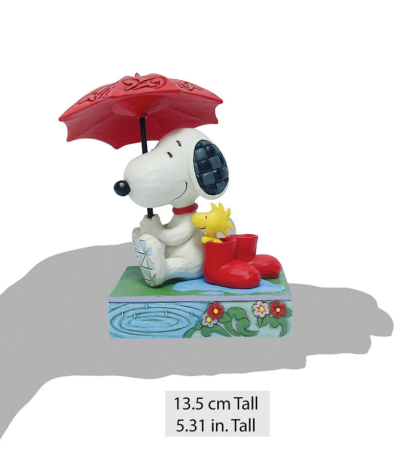 Jim Shore Peanuts Collection Snoopy Holding Umbrella Figurine