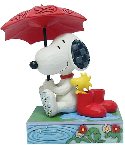 Jim Shore Peanuts Collection Snoopy Holding Umbrella Figurine