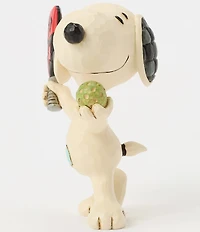 Jim Shore Peanuts Collection Snoopy Playing Pickleball Mini Figurine
