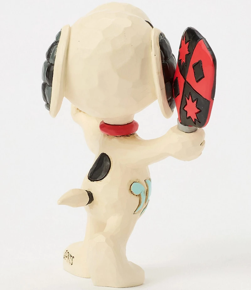 Jim Shore Peanuts Collection Snoopy Playing Pickleball Mini Figurine
