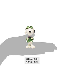 Jim Shore Peanuts Collection Snoopy Shamrock Glasses Mini Figurine