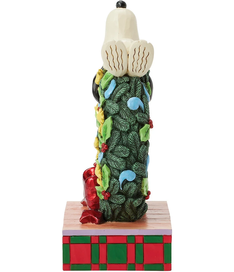 Jim Shore Peanuts Collection Snoopy Sleeping on LED Wreath Figurine