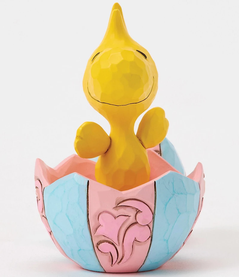 Jim Shore Peanuts Collection Woodstock Popping Out of Egg Mini Figurine