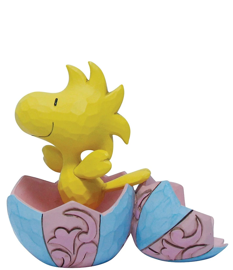 Jim Shore Peanuts Collection Woodstock Popping Out of Egg Mini Figurine