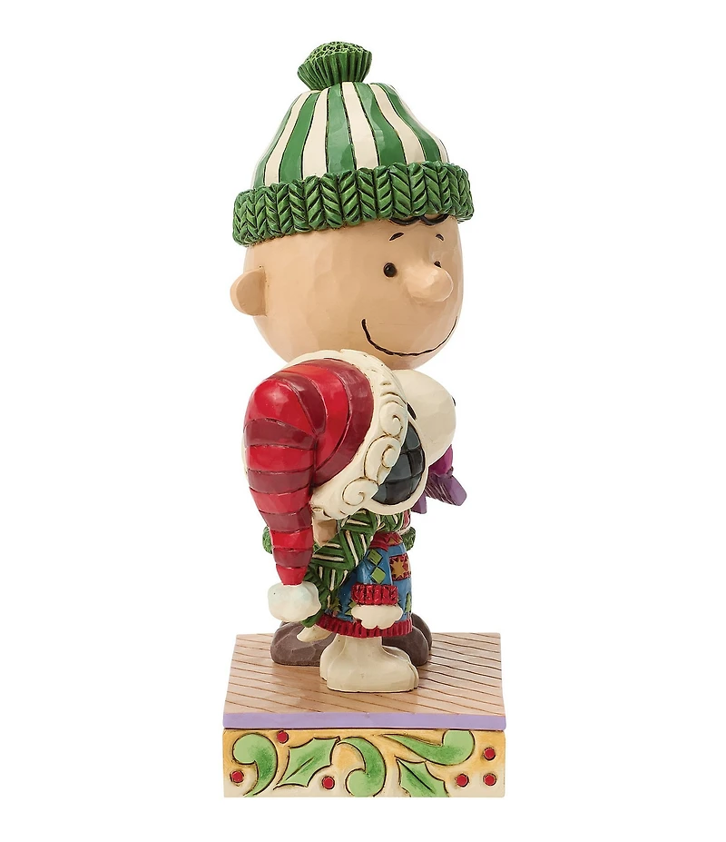 Jim Shore Peanuts Snoopy and Charlie in Christmas Sweaters Figurine