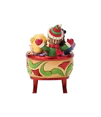 Jim Shore Peanuts Snoopy And Friends In Sleigh Figurine