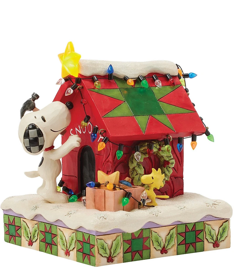 Jim Shore Peanuts Snoopy LED Doghouse Figurine