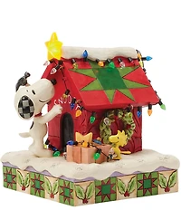 Jim Shore Peanuts Snoopy LED Doghouse Figurine