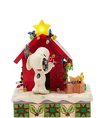 Jim Shore Peanuts Snoopy LED Doghouse Figurine