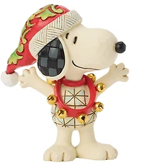 Jim Shore Peanuts Snoopy With Bells Miniature Figurine