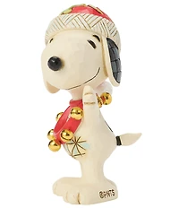 Jim Shore Peanuts Snoopy With Bells Miniature Figurine
