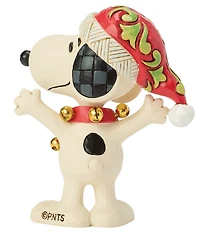 Jim Shore Peanuts Snoopy With Bells Miniature Figurine